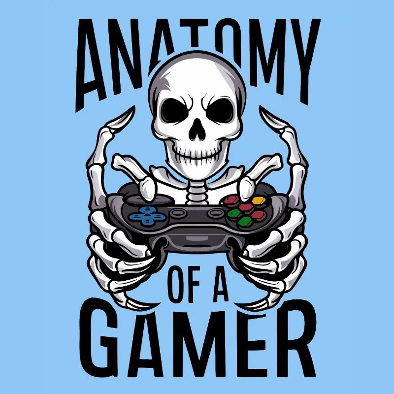 Gamer Skeleton with Game Controller