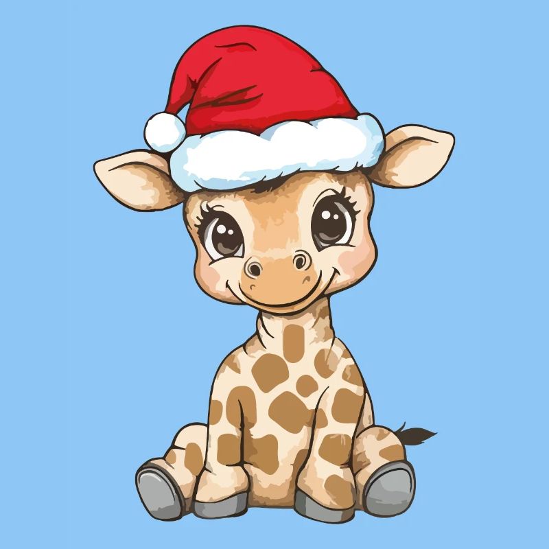 Girafe Noël mignon Noël mignon