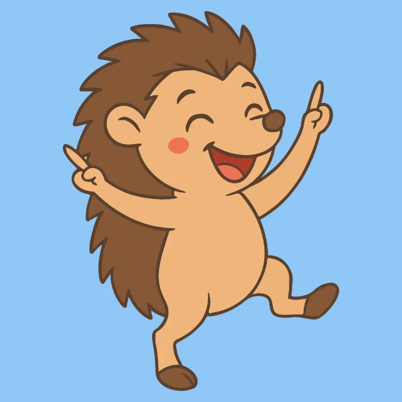 Bébé hérisson dansant petit ami