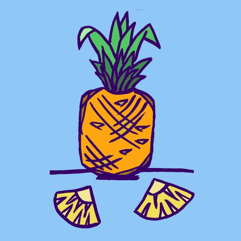 Ananas mit Scheiben
