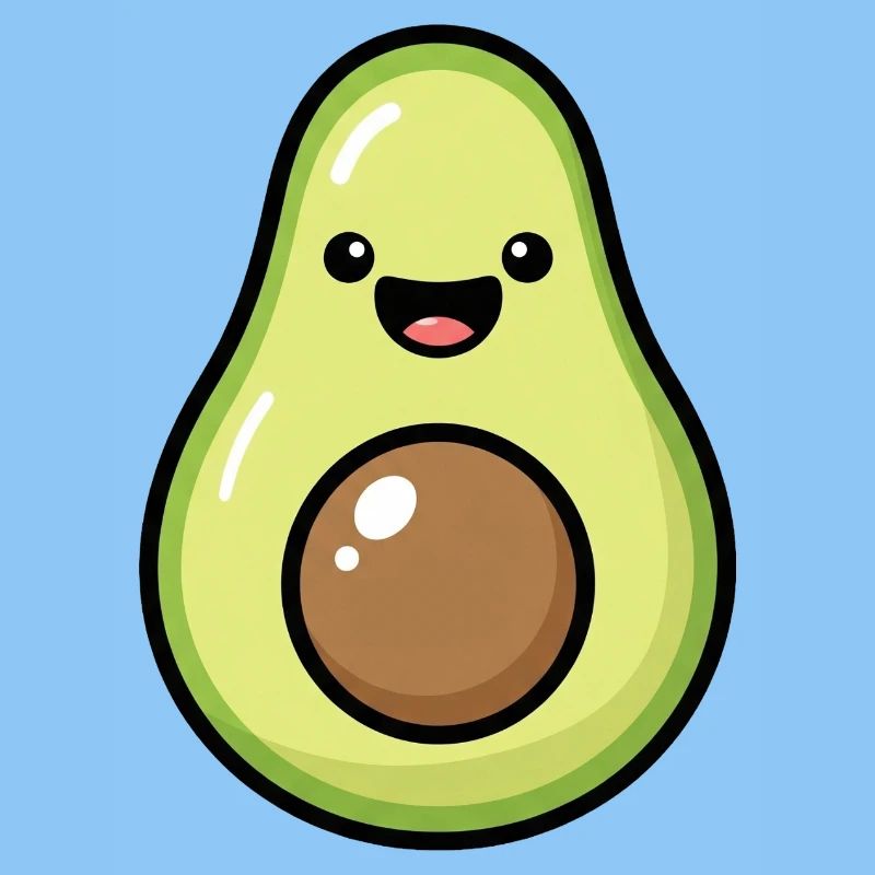 Niedliche Avocado Illustration