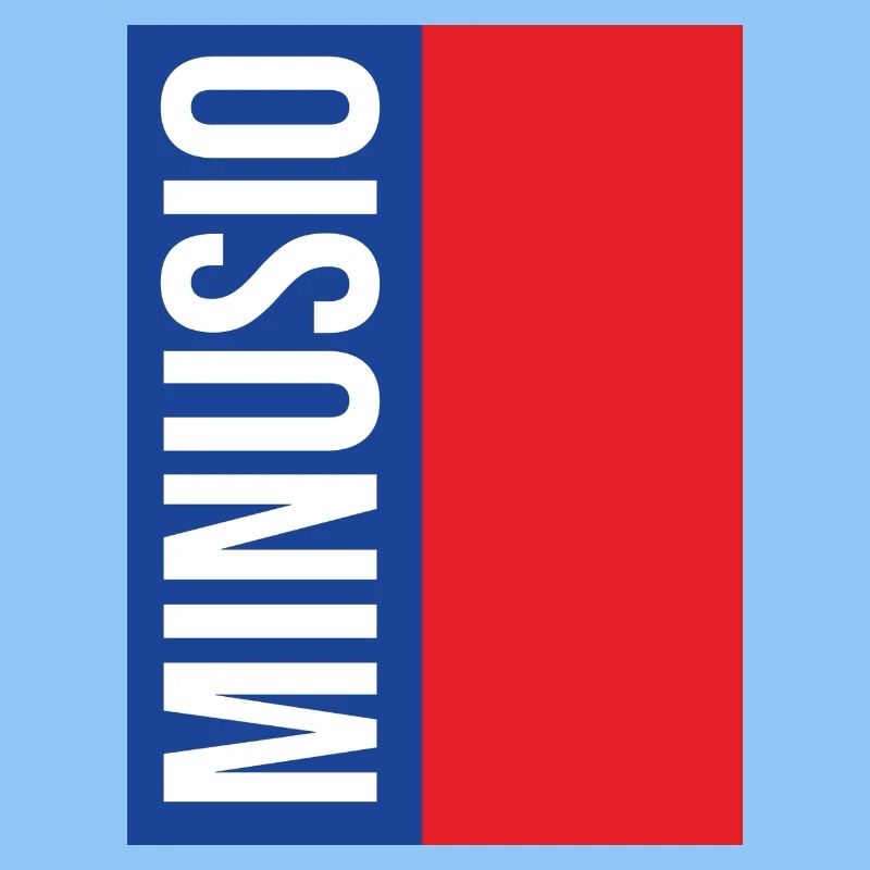 Minusio Vertical Typography Blue Red