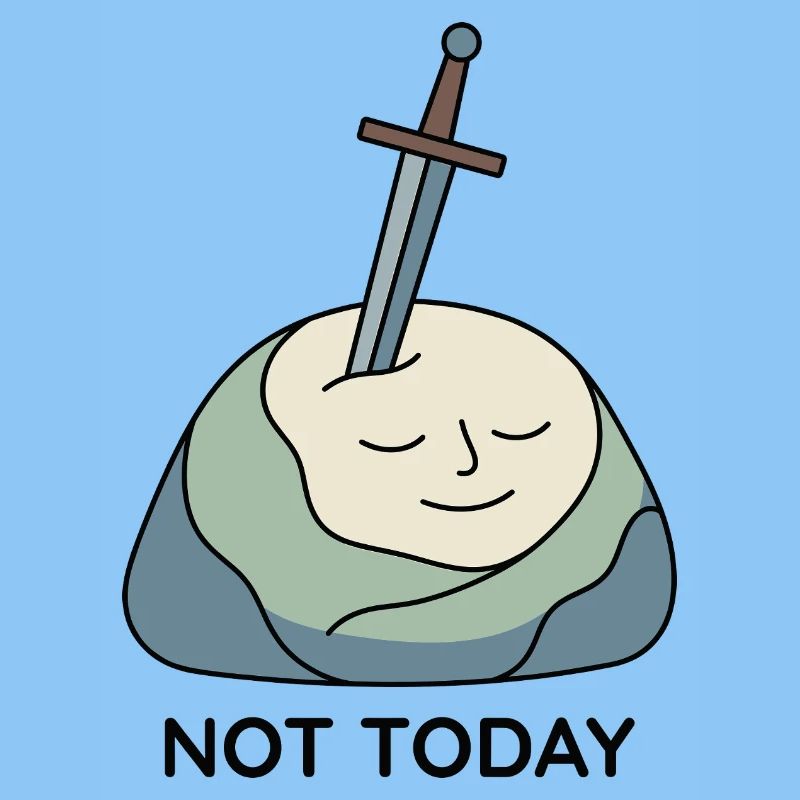 Not Today Excalibur Stein
