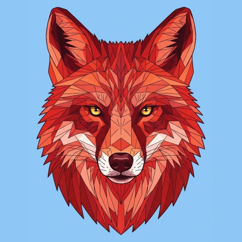 Polygonaler Fuchs Kopf