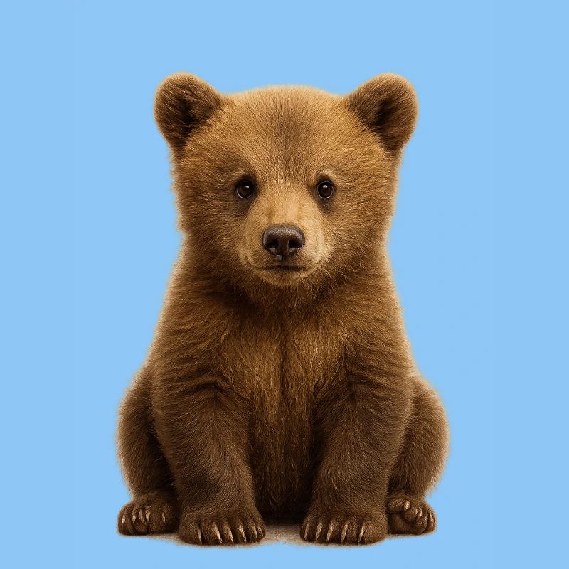 Bébé ours en fourrure brune douce