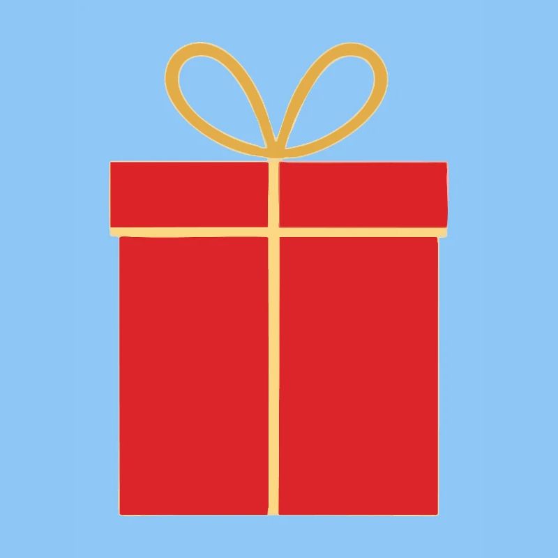 Weihnachtsgeschenk, rote Geschenkbox