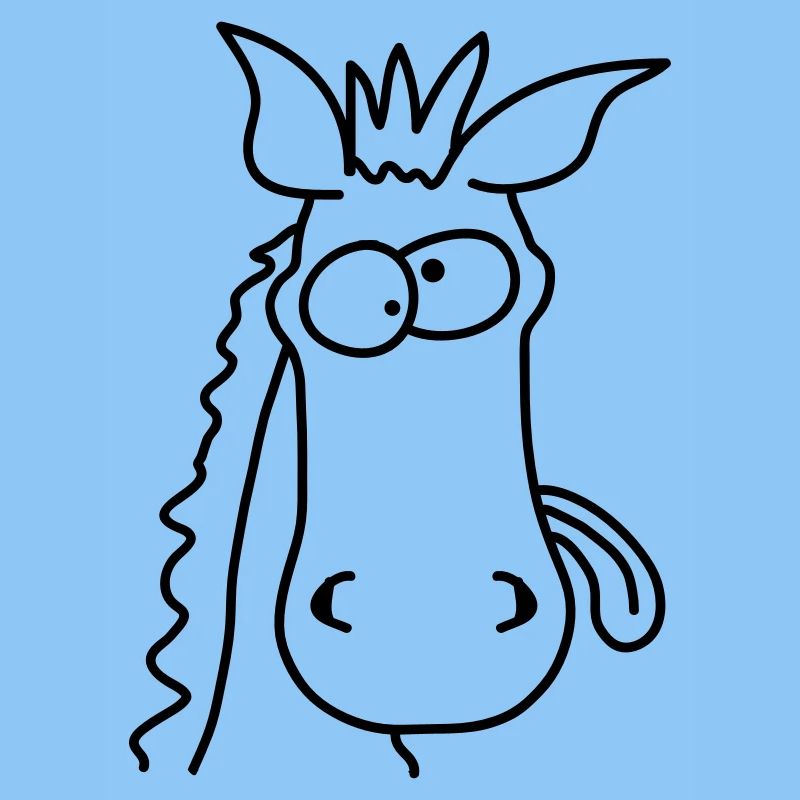 Funny Crazy Comic Horse