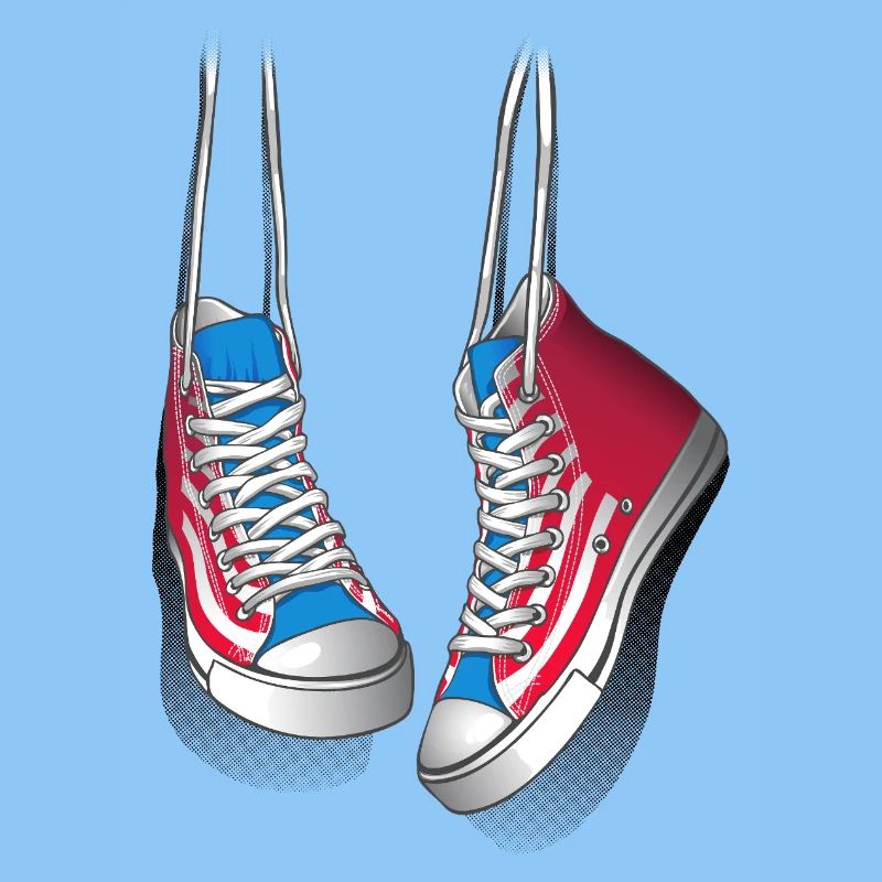 Baskets et lacets de chaussures