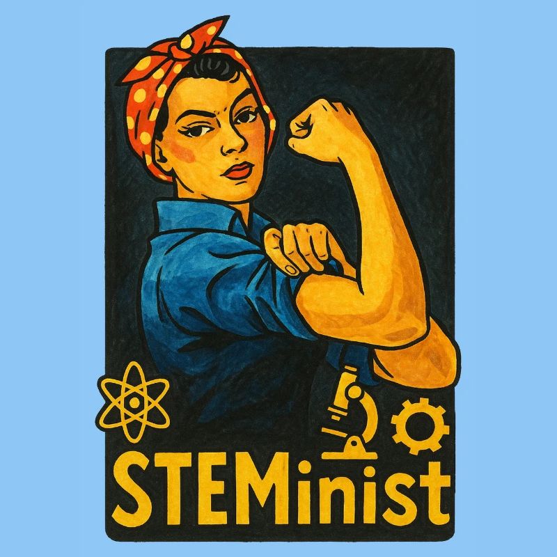 Empowered STEM Feminist Illustration