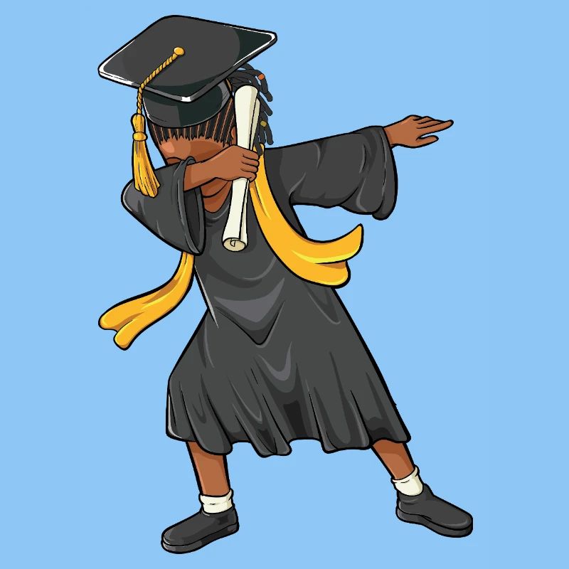 Afro Dabbing Mädchen Abschlussklasse 2026