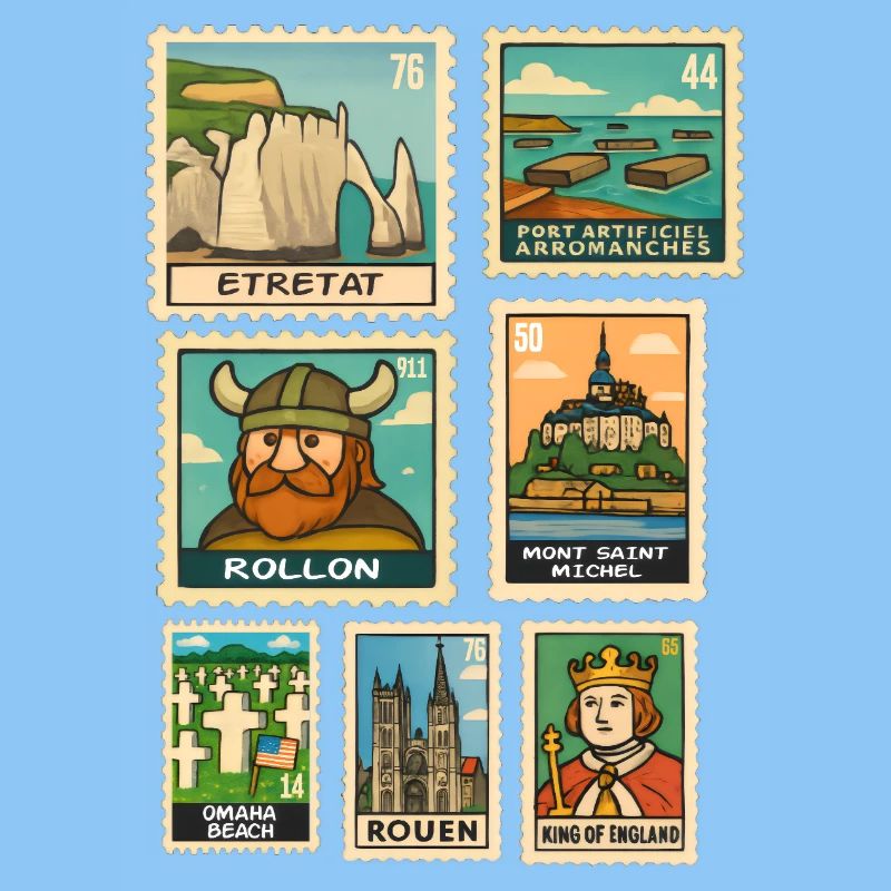 Stamps Normandy Monuments Geschichte D-Day Pride