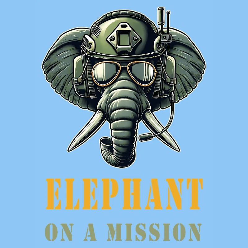 Elefant auf Mission
