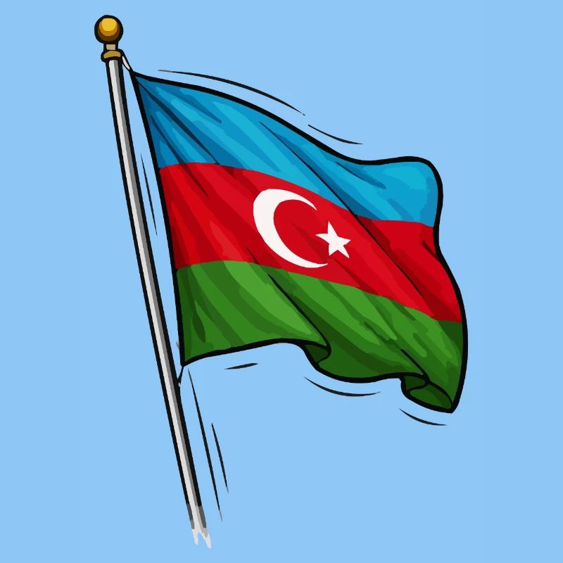 Aserbaidschan Flagendesign