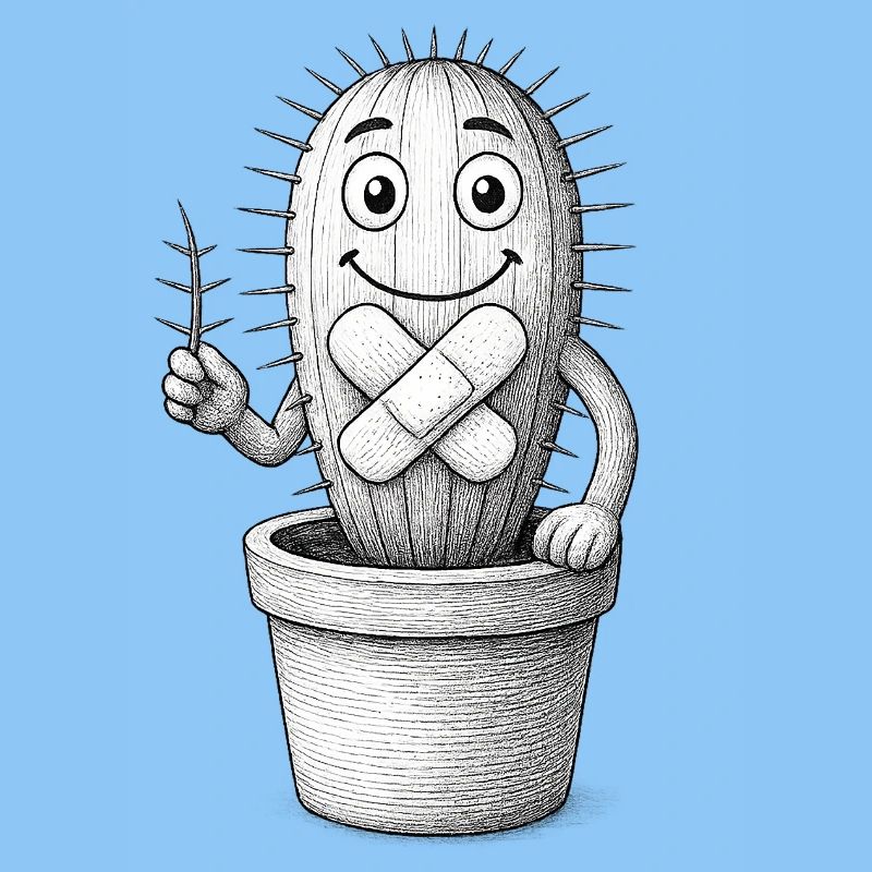 Bandaged Whimsical Cactus