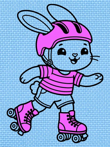 Fille patineuse à roulettes