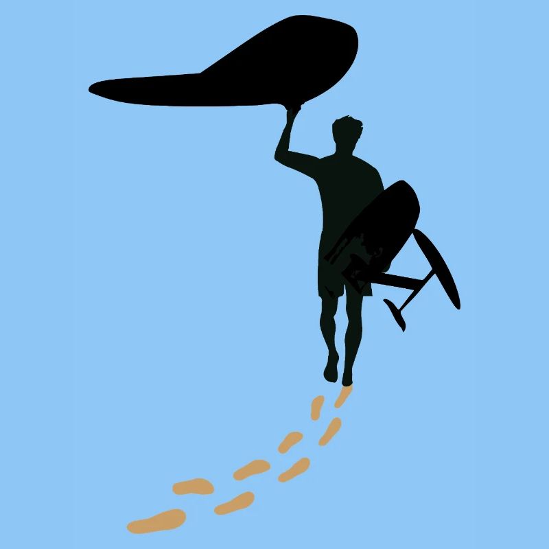Wingfoiler avec des pas