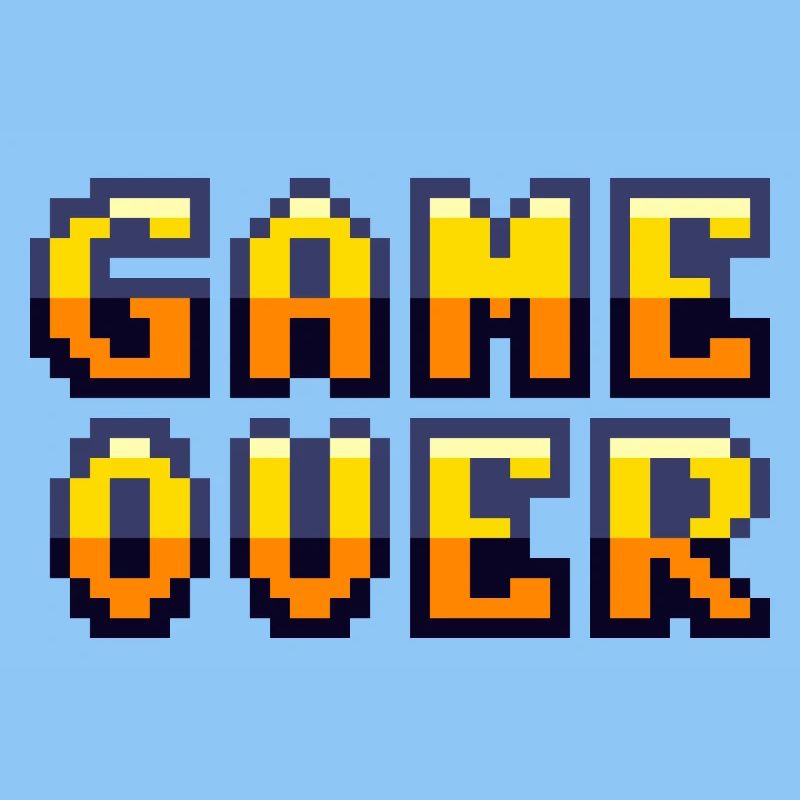 Game Over retrogaming vintage pixels