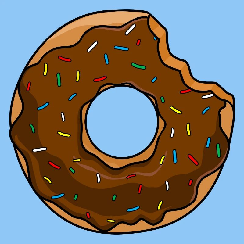 Donut mit Biss Schokolade