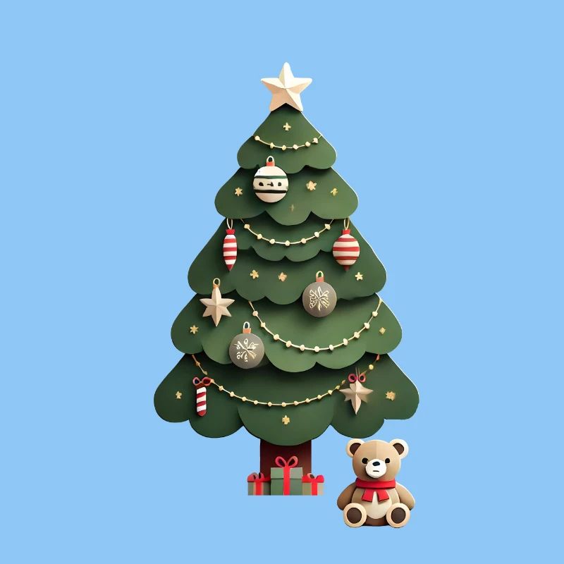 Tannenbaum mit Teddys