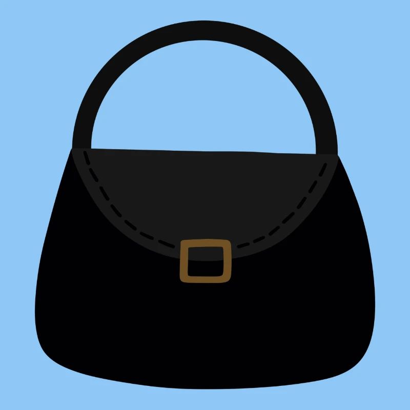 Schwarze Ledertasche