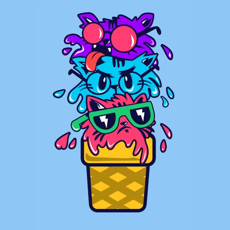 Katzen Eiscreme Geschenk