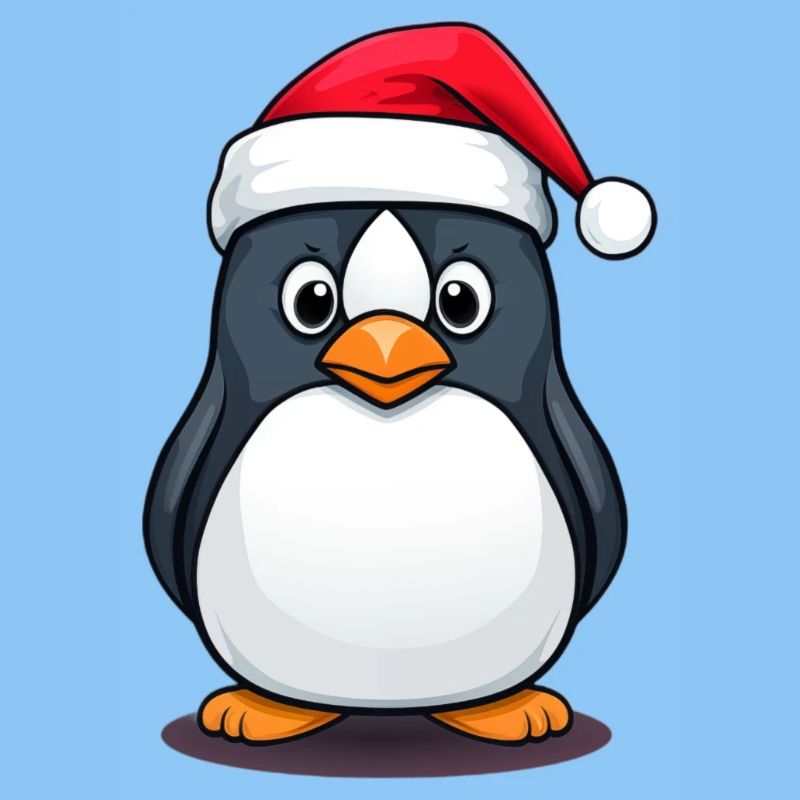 Weihnachtsmann Pinguin
