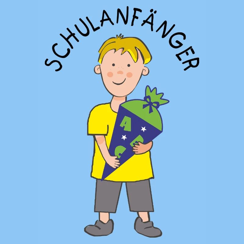 School Beginners - Boy with ABC Sugar Cone