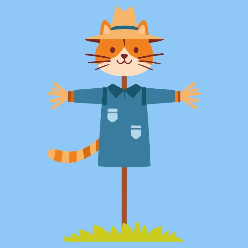 Vogelscheuche Katze