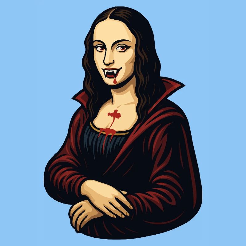 Mona Lisa vampire dessin animé