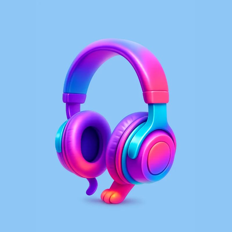Casque Neon Gradient