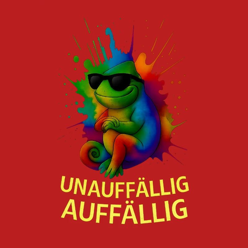 Regenbogen Chamäleon mit Stil