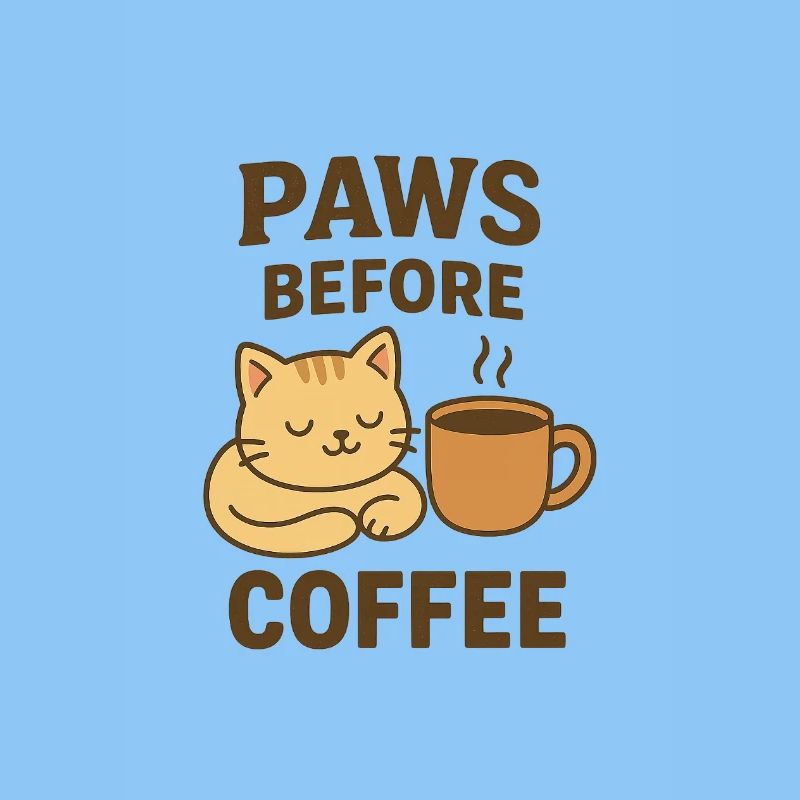 paws before coffee