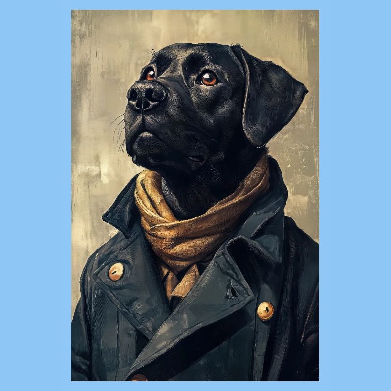 Illustration eines humanoiden Hundes