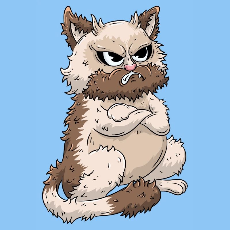 Mürrische Katze