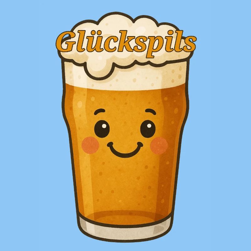 Happy Beer – Dessin animé mignon « Glückspils »