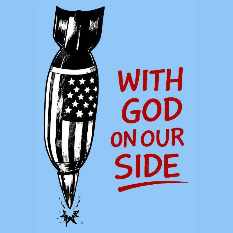 Torch with flag pattern