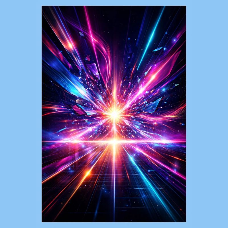 Neonstrahlen Explosion