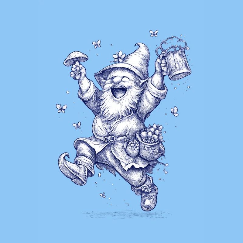 Gnom mit Bierkrug Jubelfest
