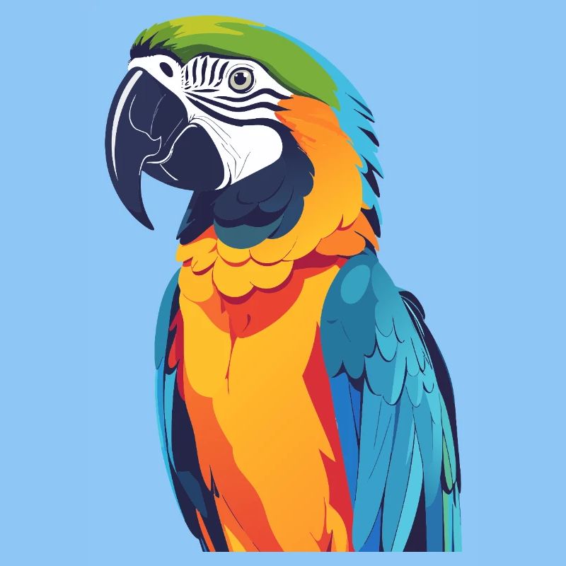 Regenbogenara bunte Vogelkunst Papagei Motiv