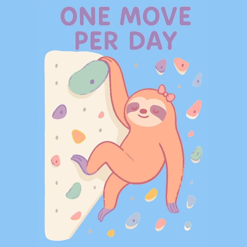 Faultier Bouldern: One Move Per Day Design