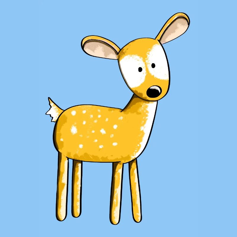Cute fawn - deer - deer - reindeer - deer - comic