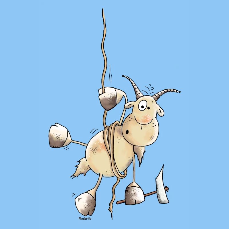 Abenteuerlustiger Steinbock - Bergsteiger