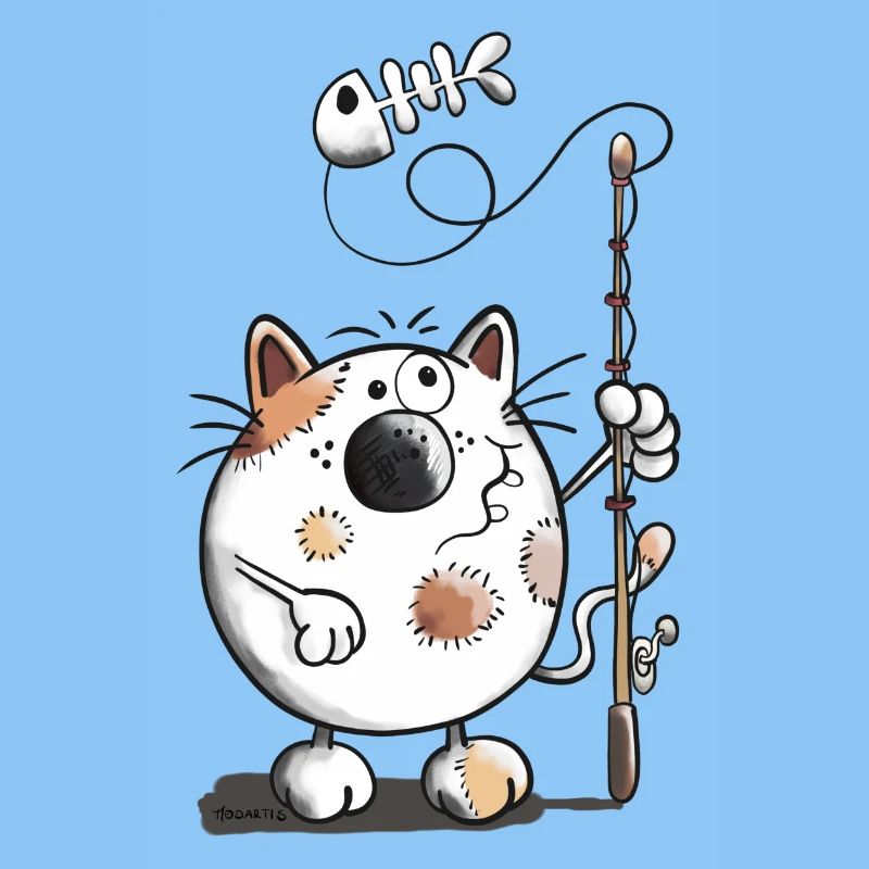 Mignon Chat et poisson