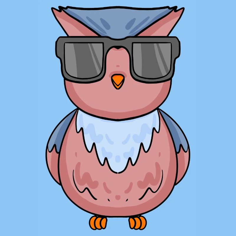 coole Eule mit Sonnenbrille