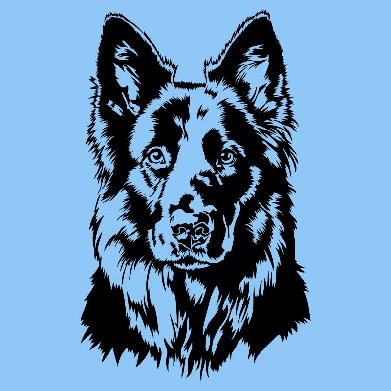 German Black Shepherd Portrait Wilsigns