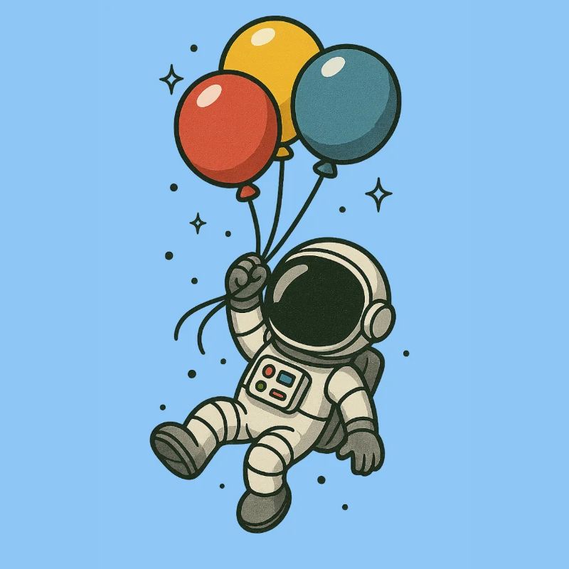 Astronaut mit Ballons