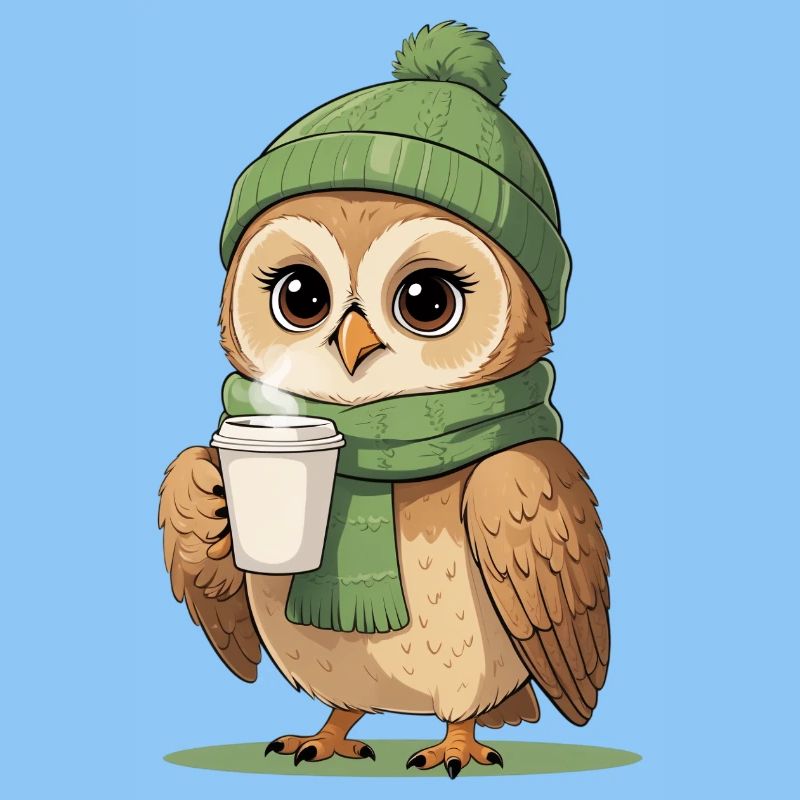 Winterliche Eulenkaffee Pause
