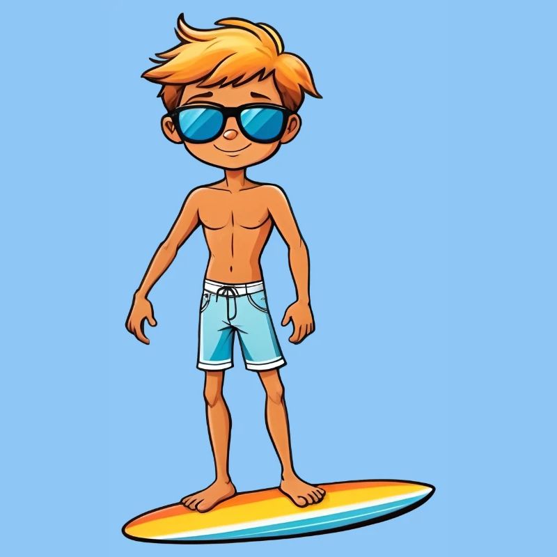 Cooler junger Surfer Dude Boy
