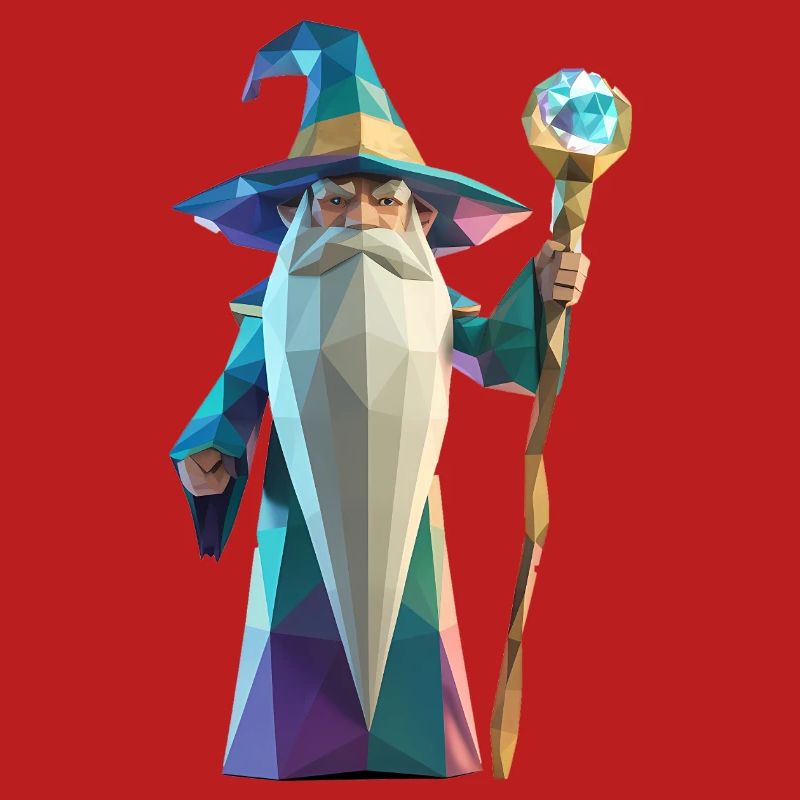 Wise Wizard - Cool Low Poly Logo