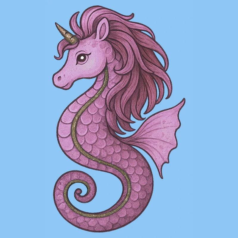 Seepferdchen-Einhorn Pink Violet